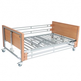 Casa Med Bariatric Beech Low Profiling Bed with Side Rails